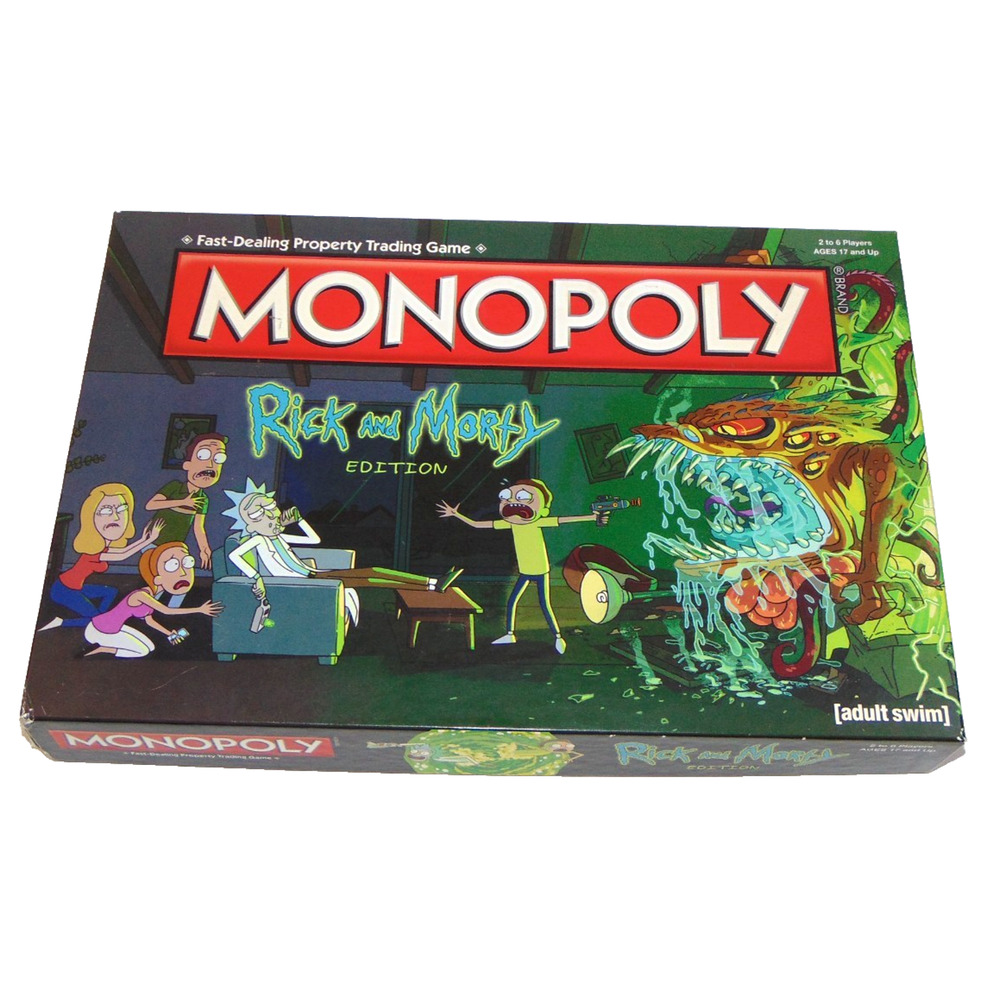 Monopoly Rick and Morty Edition USAopoly 2016 Adult Swim Board Game Complete